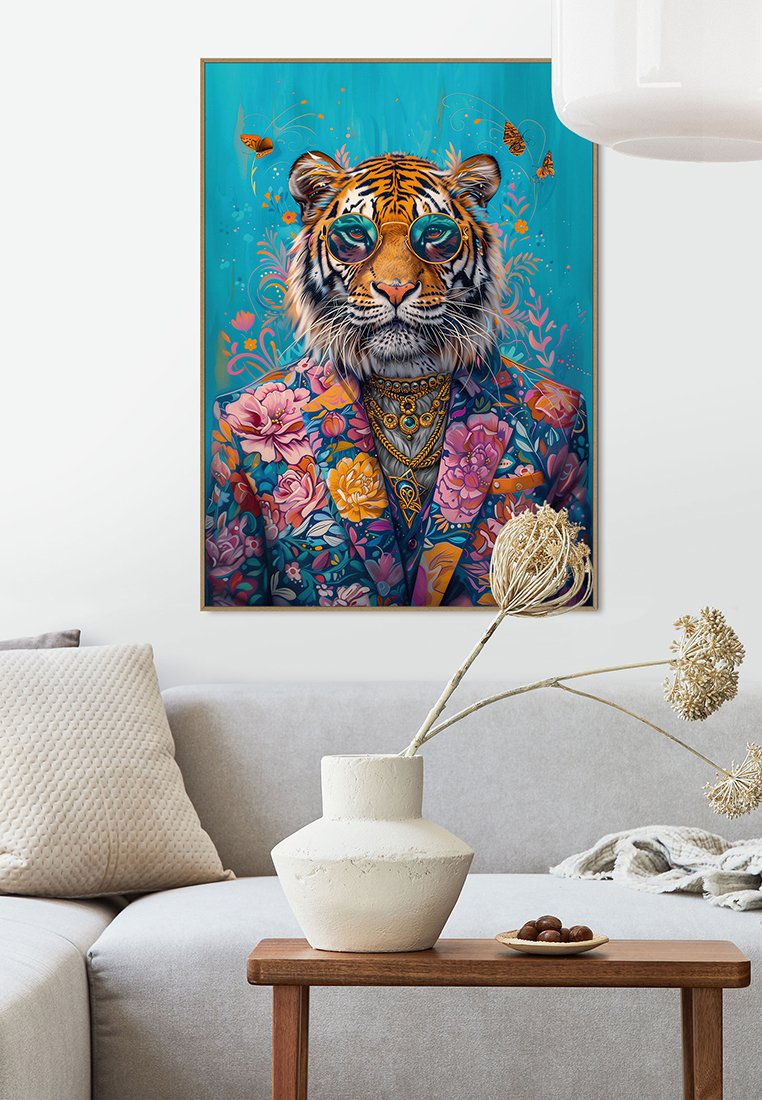 Orange Wallz DANDY FLORAL TIGER