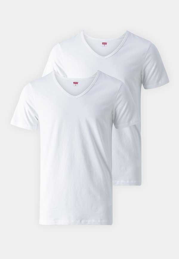 Levi's® MEN V-NECK 2 PACK - Undershirt - white
