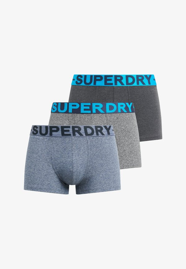 Superdry & Co TRIPLE PACK - Trunks - raven black marl karst mega grit fresh blue grit
