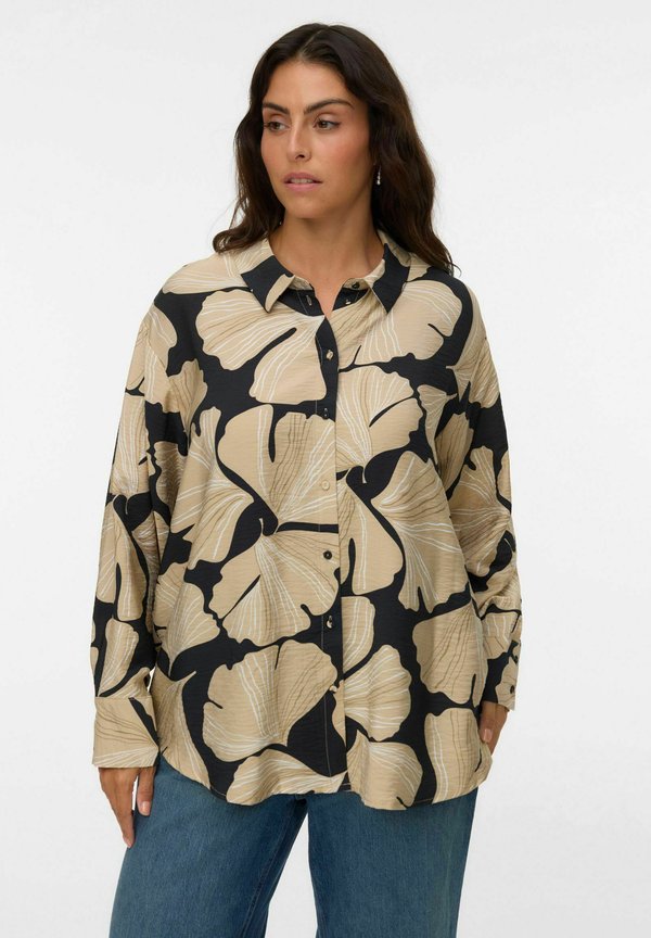 Vero Moda Curve VMCLUCY - Button-down blouse - black