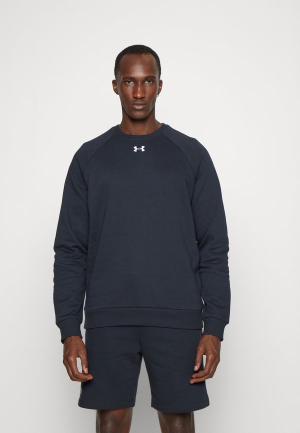 Under Armour RIVAL FLEECE - Sweatshirt - black/white