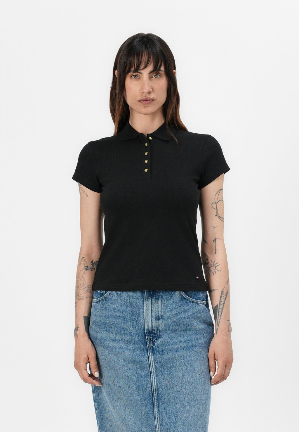 GOLD BUTTON SLIM POLO Media 3