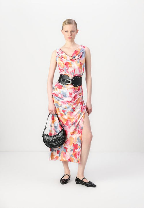 Abercrombie & Fitch Cowl Neck Draped Maxi Dress