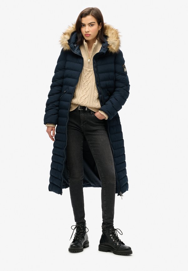 Superdry & Co FUJI LONGLINE - Winter coat - eclipse navy