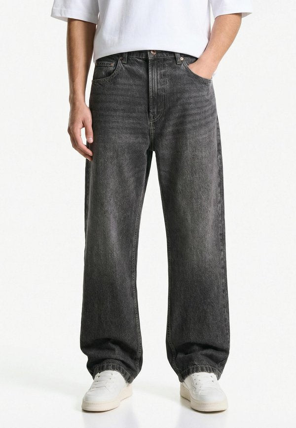 Bershka Baggy Jeans - mottled dark grey