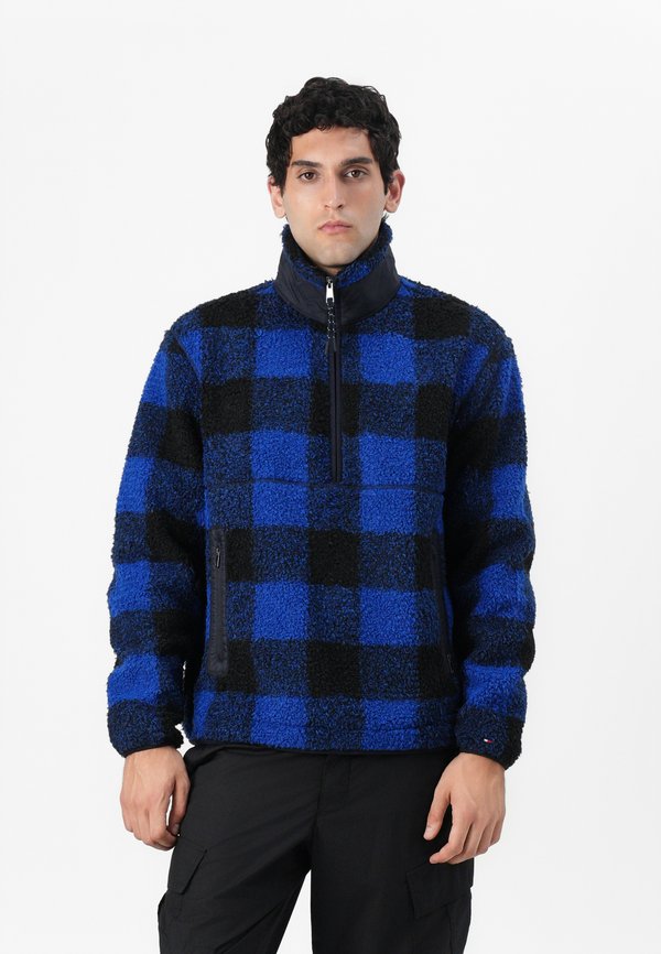 Tommy Hilfiger CHECK UNISEX - Fleece jacket - wedge blue/black