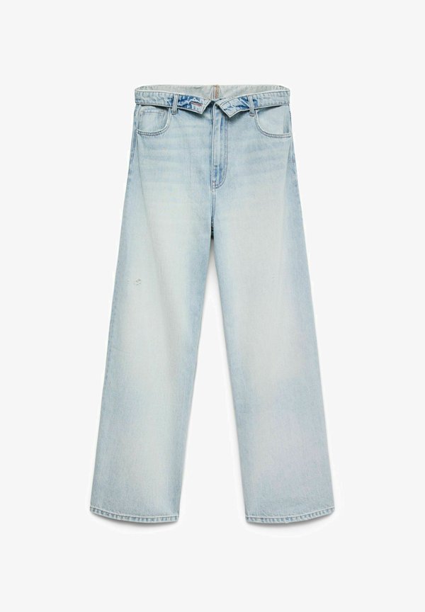Vero Moda VMMILOU Mid waist Wide Leg Fit - Relaxed fit jeans - light blue denim