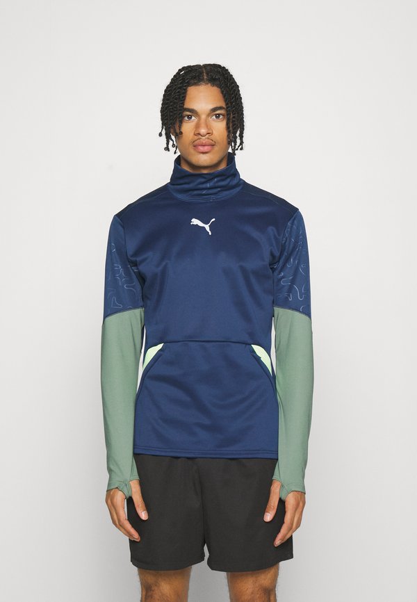 Puma INDIVIDUAL WINTERIZED - Long sleeved top - persian blue/eucalyptus