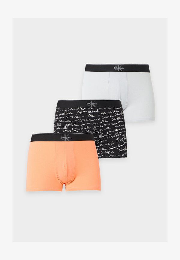 Calvin Klein Underwear GRAPHIC MONOGRAM 3 PACK - Trunks - orange frosting/black/harbor mist