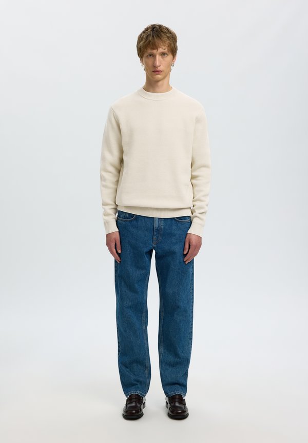 Selected SLHDANE LS KNIT STRUCTURE CREW NECK NOOS