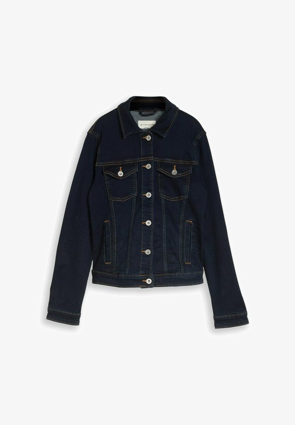 TOM TAILOR TOM TAILOR JACKEN JEANSJACKE MIT EINGRIFFSTASCHEN - Denim jacket - clean rinsed blue denim
