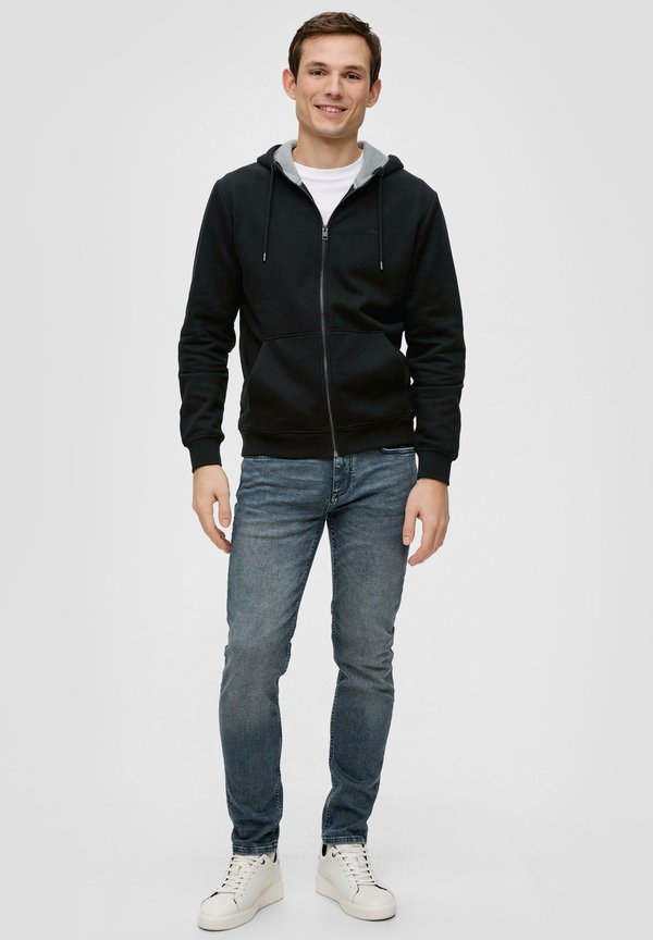 s.Oliver Zip-up sweatshirt - schwarz