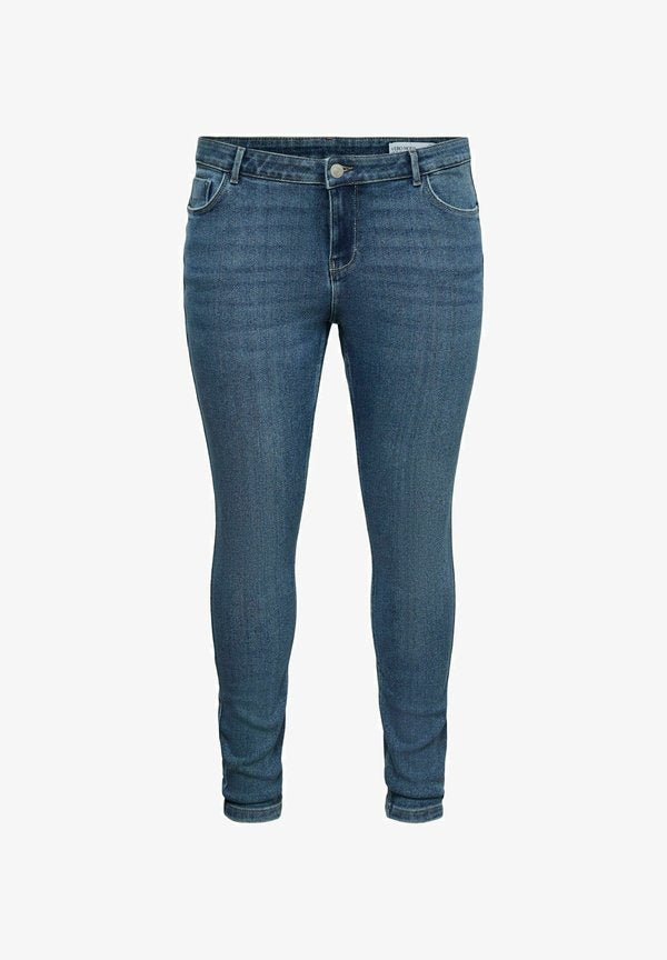 Vero Moda Curve Skinny fit VMCPAIGE Mid rise - Jeans Skinny Fit - medium blue denim