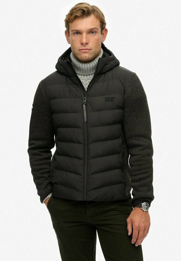 Superdry & Co HOODED STORM HYBRID - Winter jacket - black marl