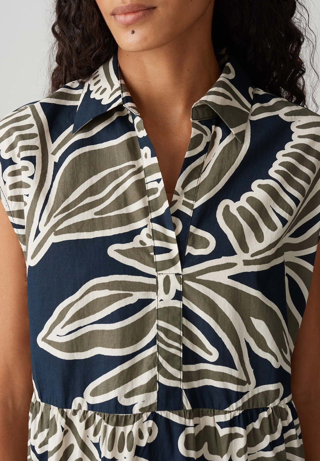 OPUS RELAXED FIT MIDI PRINT VOLANT