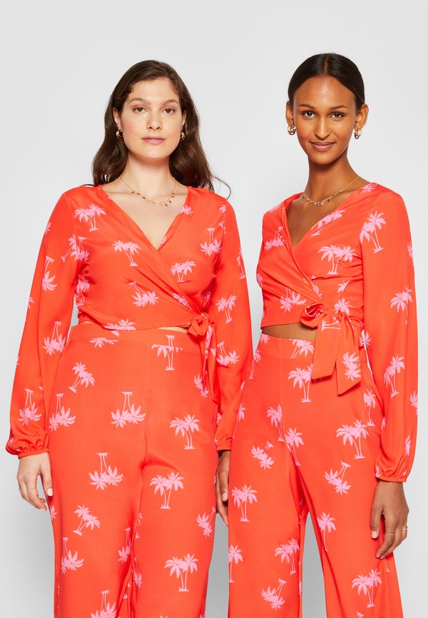 Never Fully Dressed NFDXZLND RORY PALM WRAP TOP