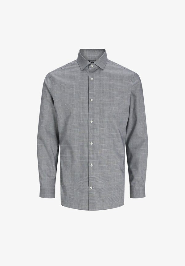 Jack & Jones PARKER LANGARM - Shirt - weiß