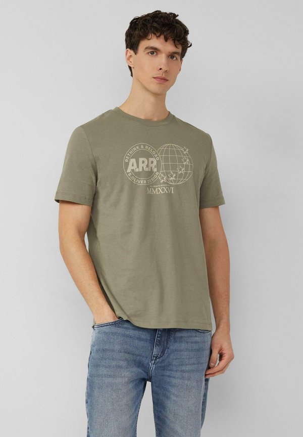 s.Oliver Print T-shirt - olivgrün