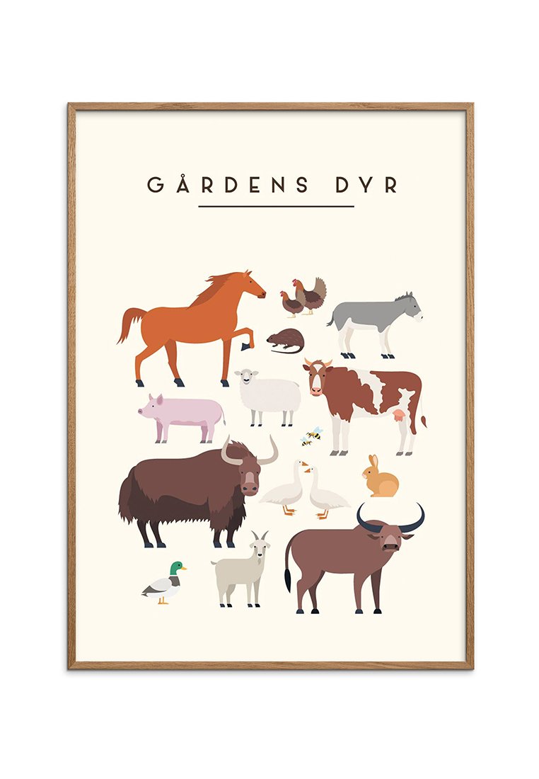 Poster and Frame GÅRDENS DYR