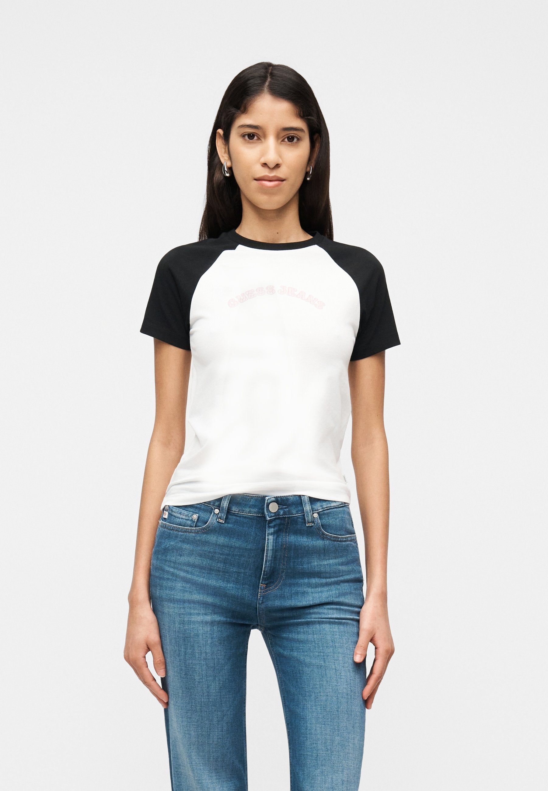 Guess Jeans GJ SS CN SLIM RAGLAN PIPING TE