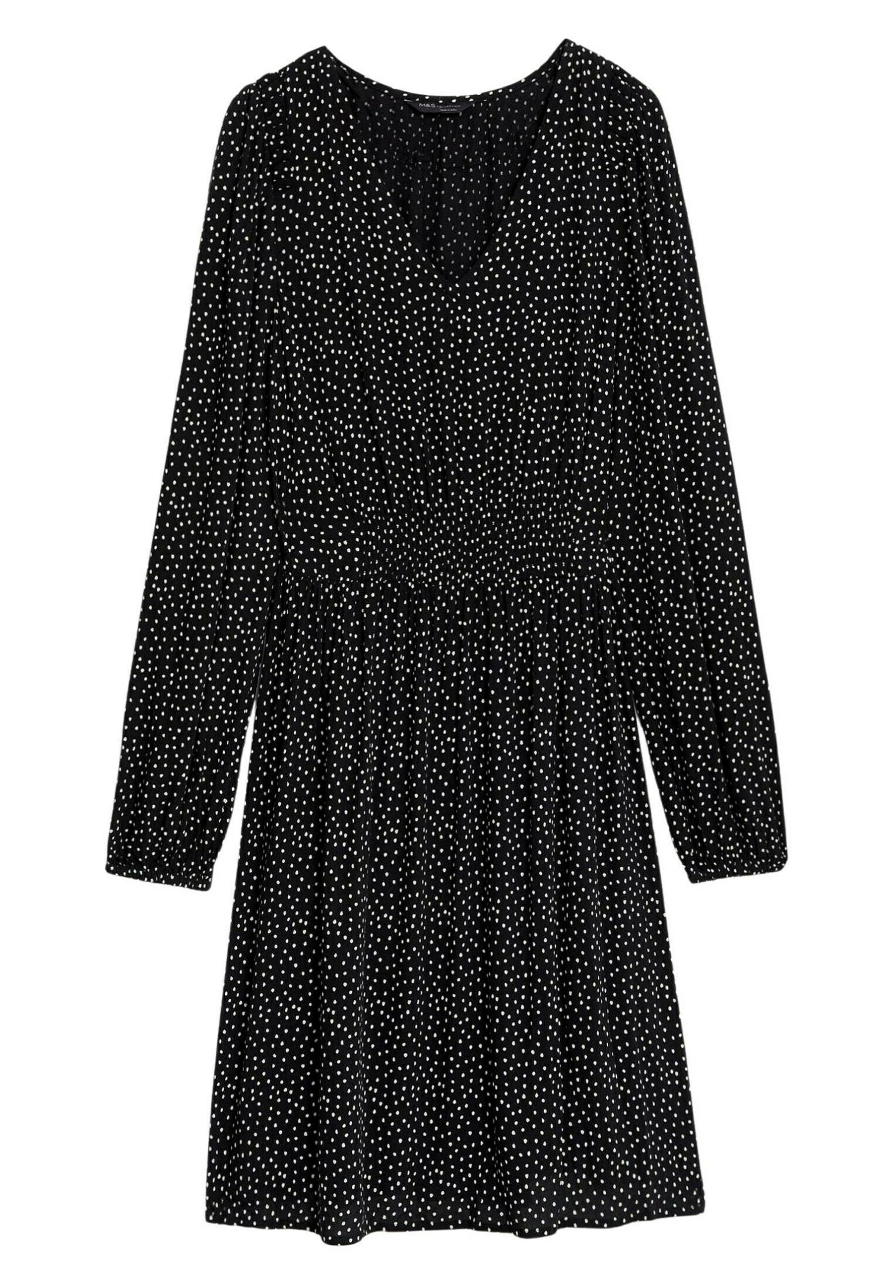 Marks & Spencer PRINTED FRILL DETAIL V NECK