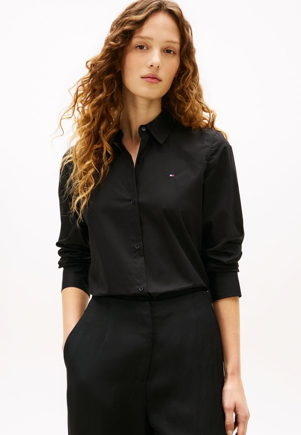 Tommy Hilfiger REGULAR CLASSIC SHIRT - Button-down blouse - black