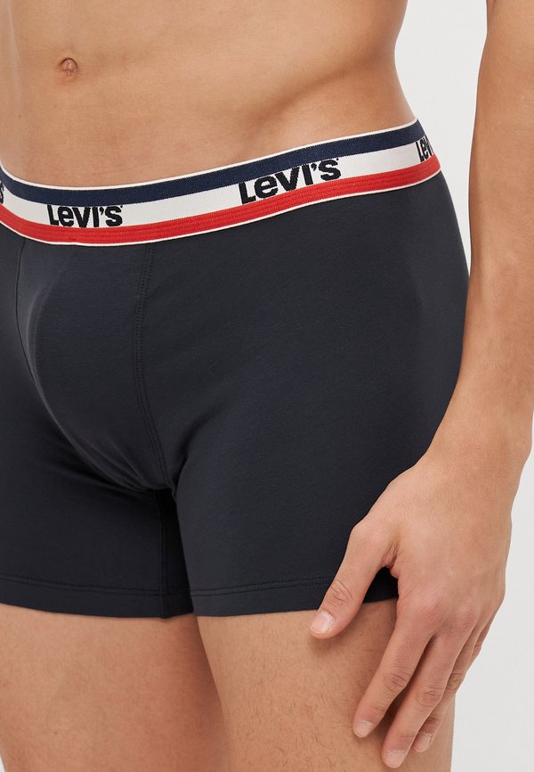 Levi's® BRIEF 3 PACK - Boxer briefs - khaki/mottled dark grey/dark blue