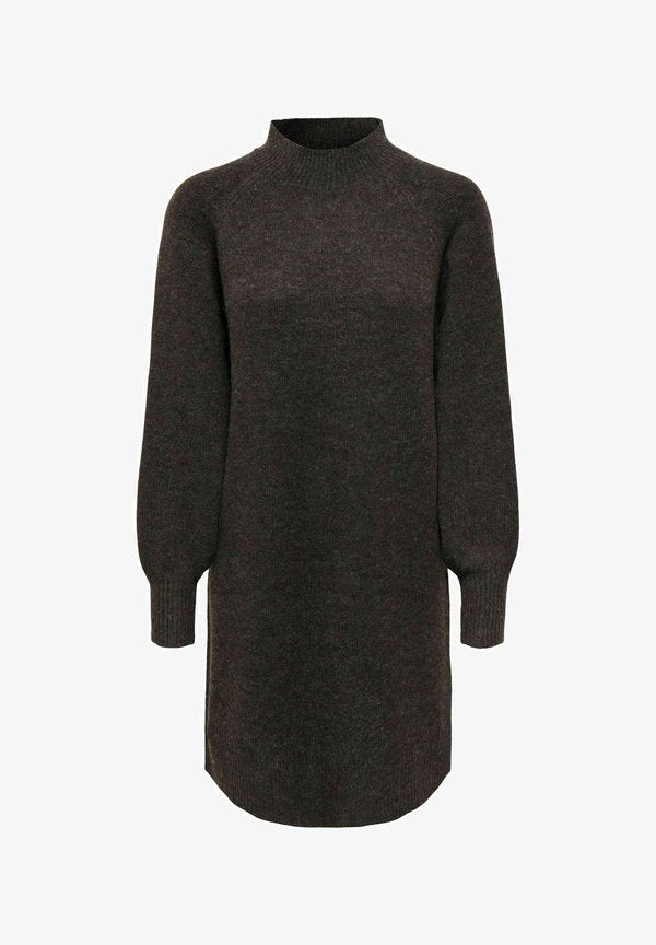 ONLY ONLOLIVIA LS HIGH NECK DRESS CC KNT - Jumper dress - mole