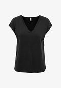 ONLY ONLFREE LIFE S/S MOD.V-NECK TOP JRS NOOS - Basic T-shirt - black