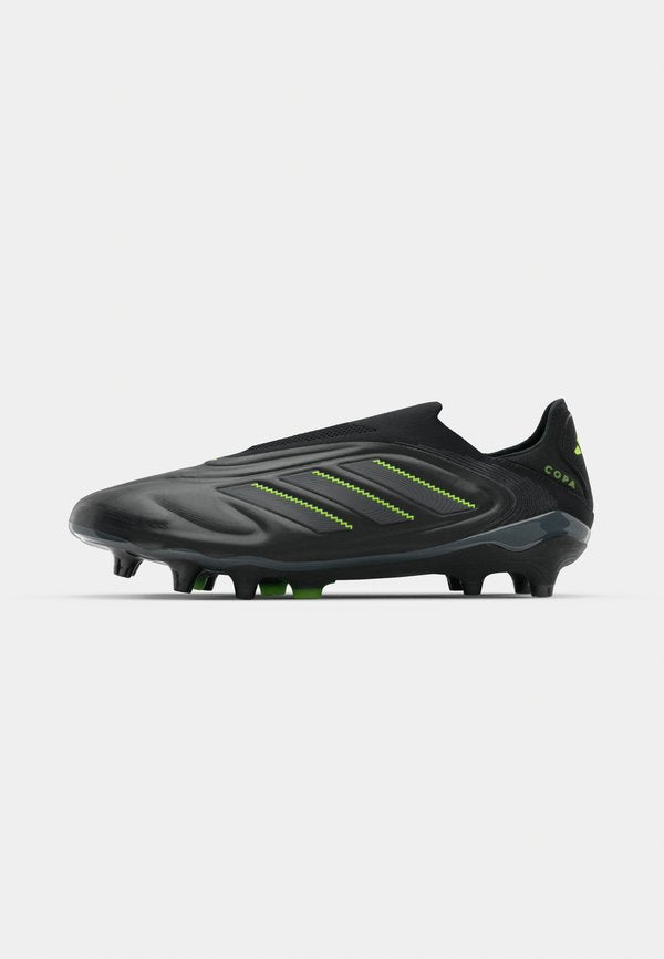 adidas Performance COPA PURE III ELITE LACELESS FIRM GROUND FOOTBALL BOOTS - Firm-ground football boots - core black/dgh solid grey/lucid lemon