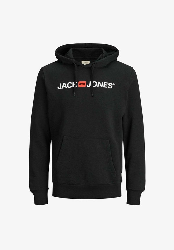 Jack & Jones MIT ECORP - Hoodie - schwarz logo