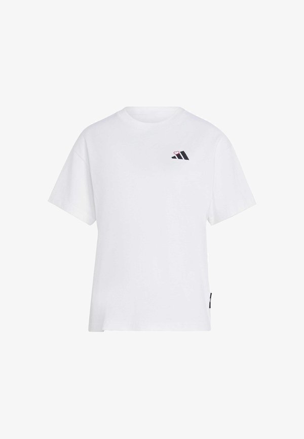 adidas Sportswear ADIDAS SPORTSWEAR EMBROIDERY PACK LOOSE GRAPHIC T-SHIRT - Print T-shirt - white