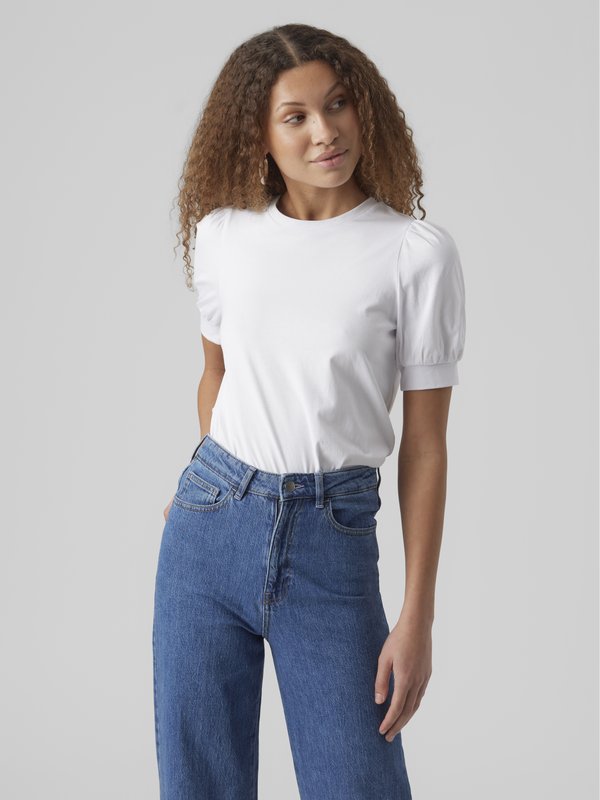 Vero Moda AWKERRY - Basic T-shirt - bright white