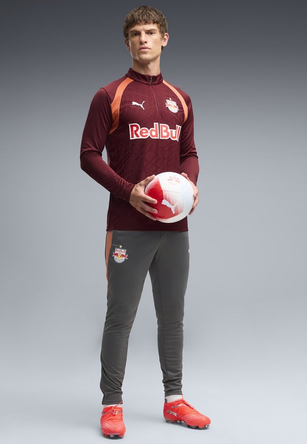 Puma RB SALZBURG TRAINING 1/4 ZIP TOP - Club wear - ruby shimmer  white