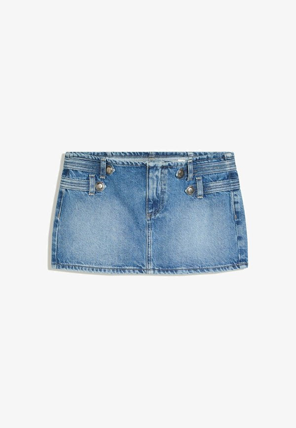 Bershka DENIM - MINI SKIRT - Denim skirt - light blue