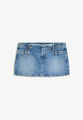 Bershka DENIM - MINI SKIRT - Denim skirt - light blue