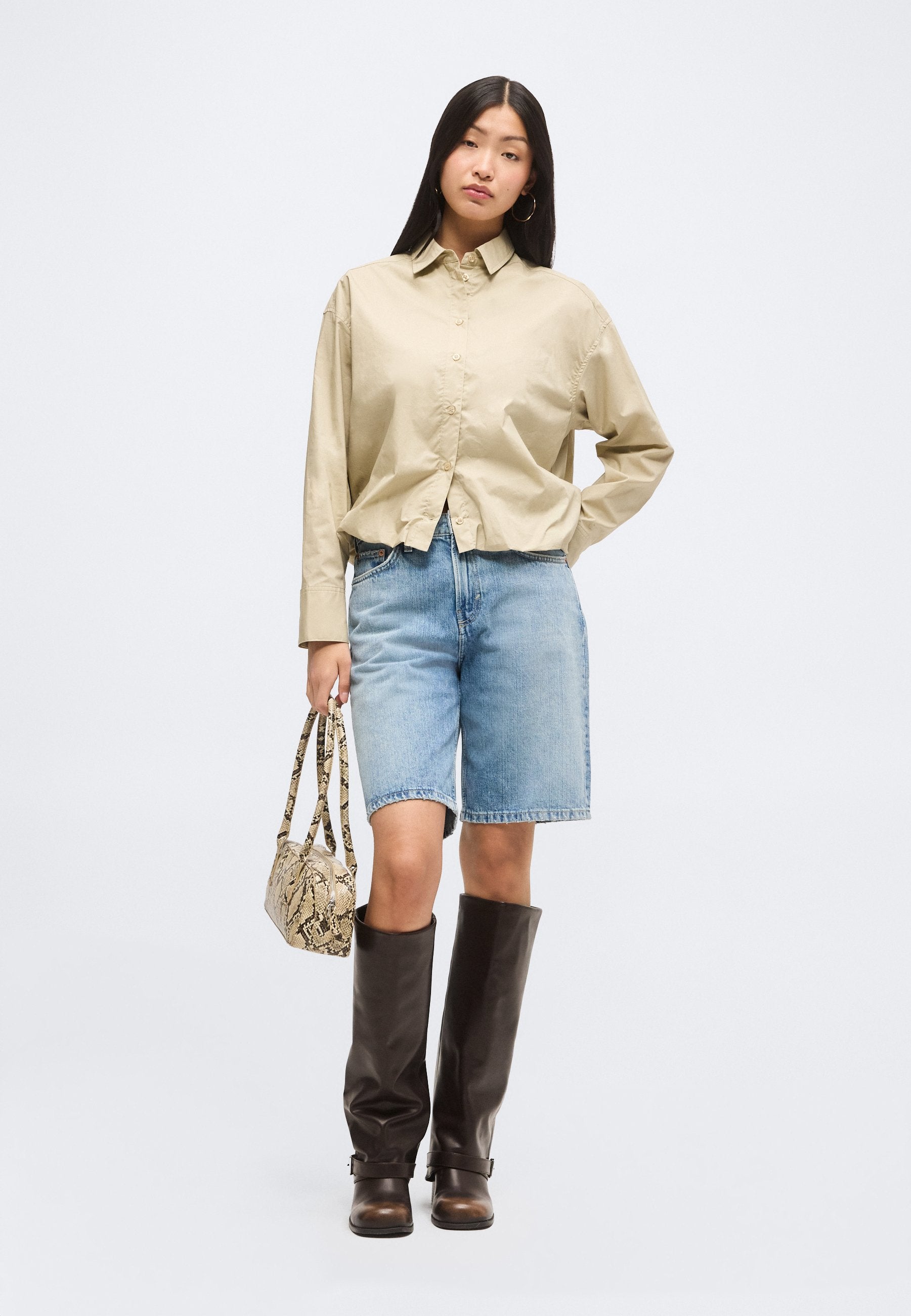 Selected SLWDELIA BUBBLE HEM SHIRT