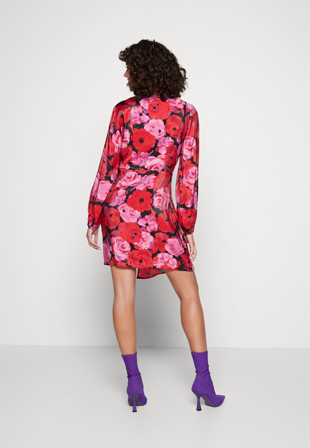 VILA VIFLORA SHORT WRAP DRESS