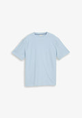 TOM TAILOR TOM TAILOR T-SHIRT T-SHIRT MIT OTTOMAN-STRUKTUR - Basic T-shirt - light blue grey