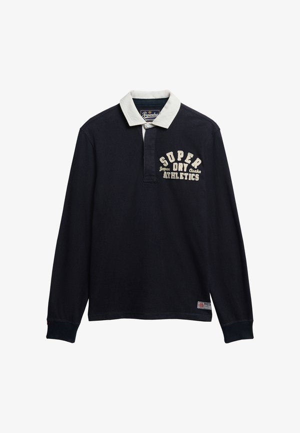 Superdry & Co VINTAGE ATHLETIC RUGBY  - Long sleeved top - eclipse navy