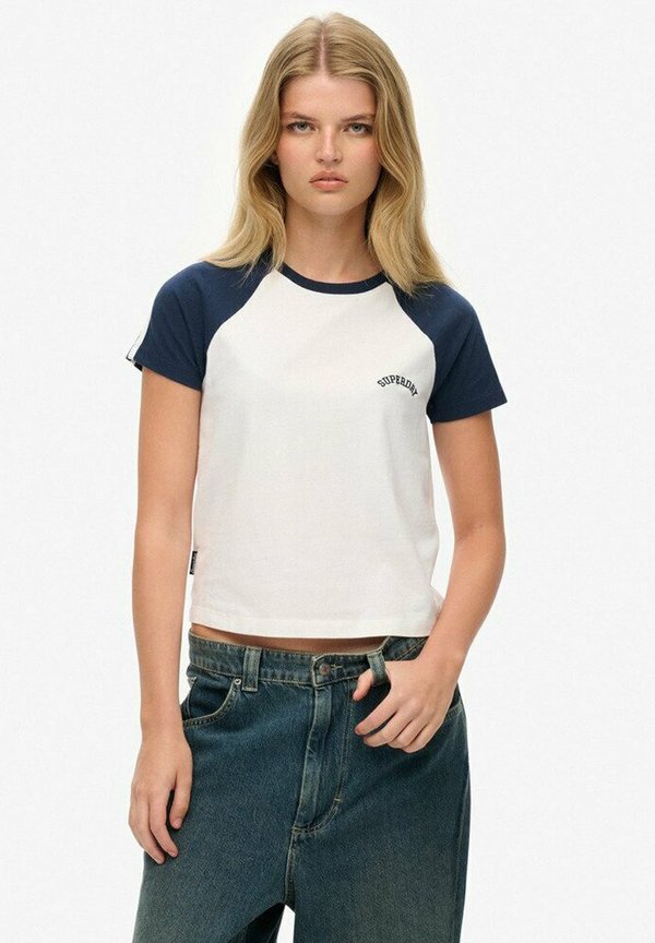 Superdry & Co ESSENTIAL LOGO RETRO  - Print T-shirt - optic richest navy