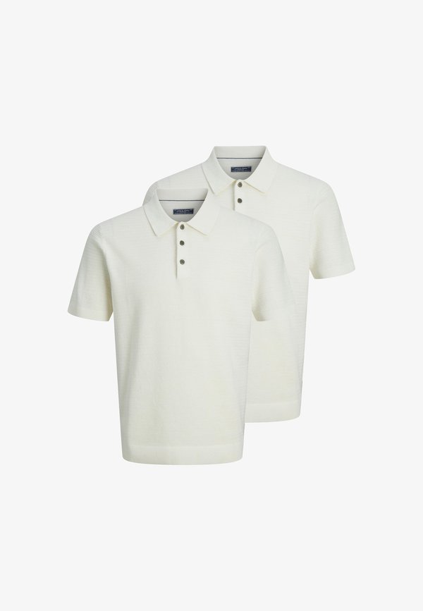Jack & Jones 2 PACK - Polo shirt - cloud dancer