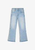 Bershka STRAIGHT-LEG FLARED - JEANS - Flared Jeans - light blue