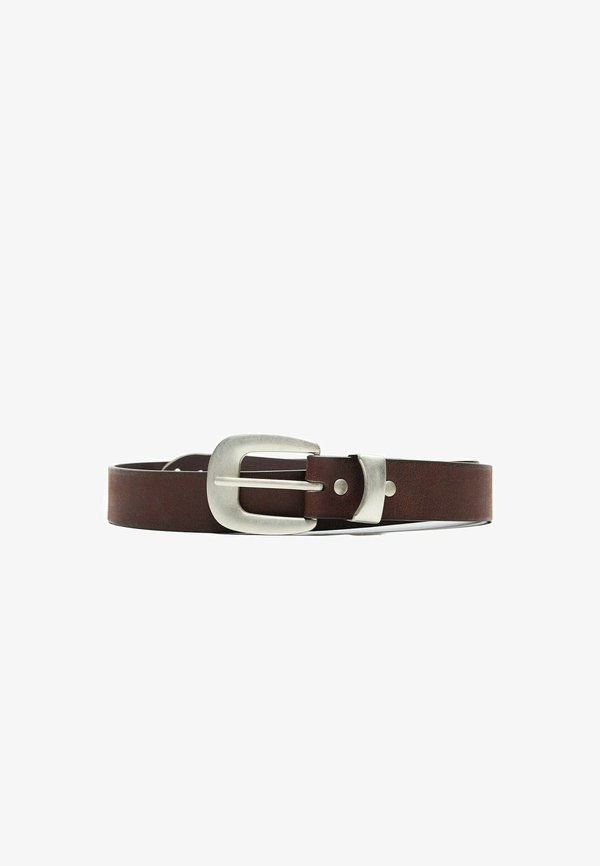 Bershka BUCKLE WITH TOECAP - BELT - Belt - brown