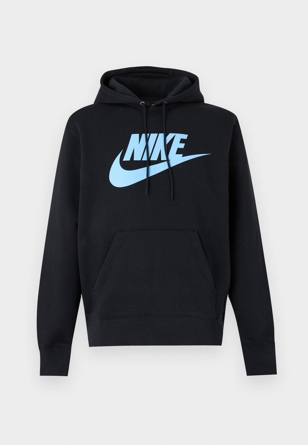 Nike Sportswear CLUB HOODIE - Hoodie - black/football blue