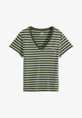 Levi's® PERFECT VNECK - Basic T-shirt - annalise stripe clou - greens