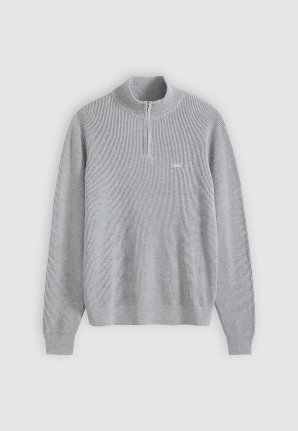 Levi's® QUARTER ZIP - Jumper - mid tone grey heather