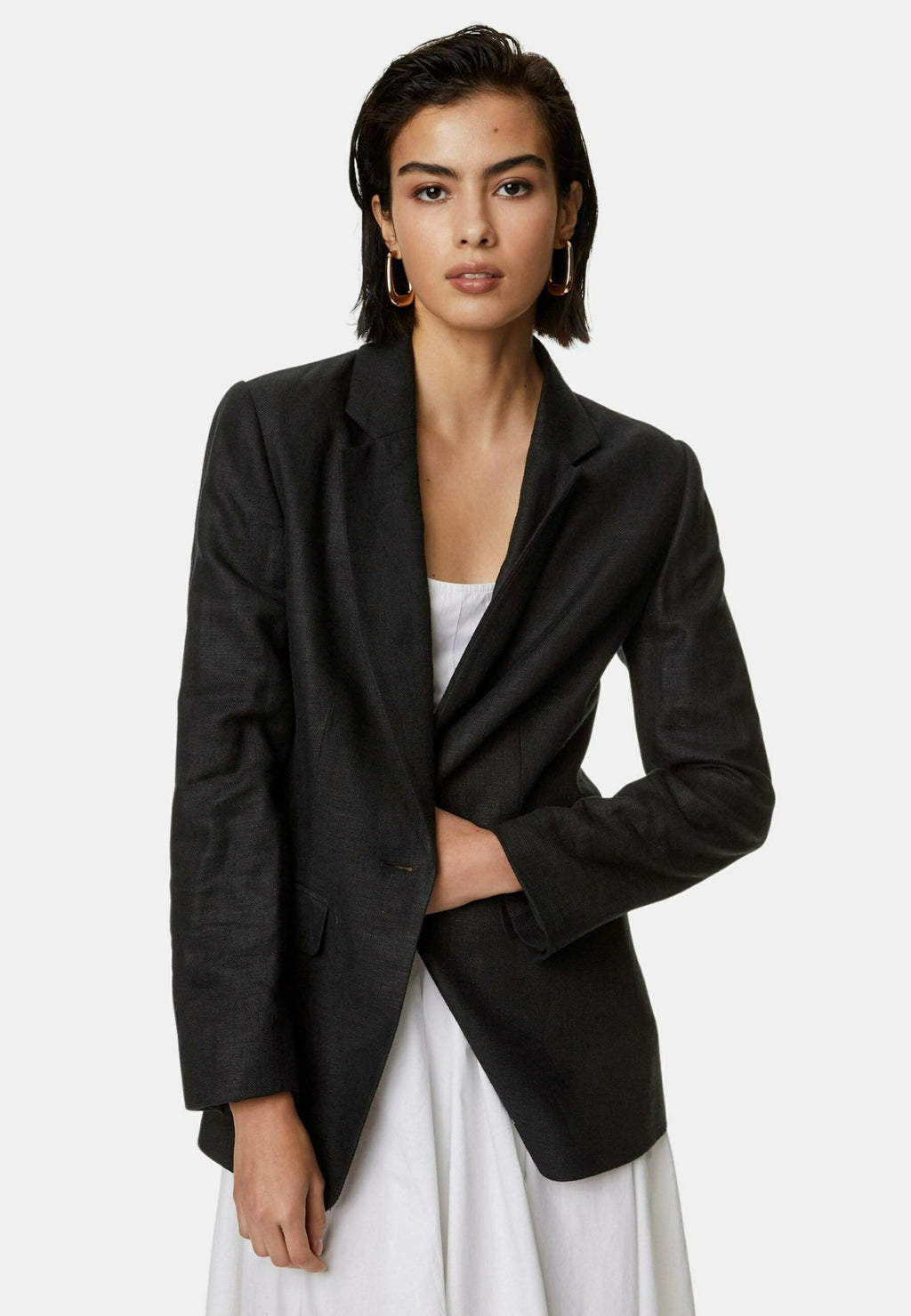 Marks & Spencer LINEN RICH SINGLE BREASTED