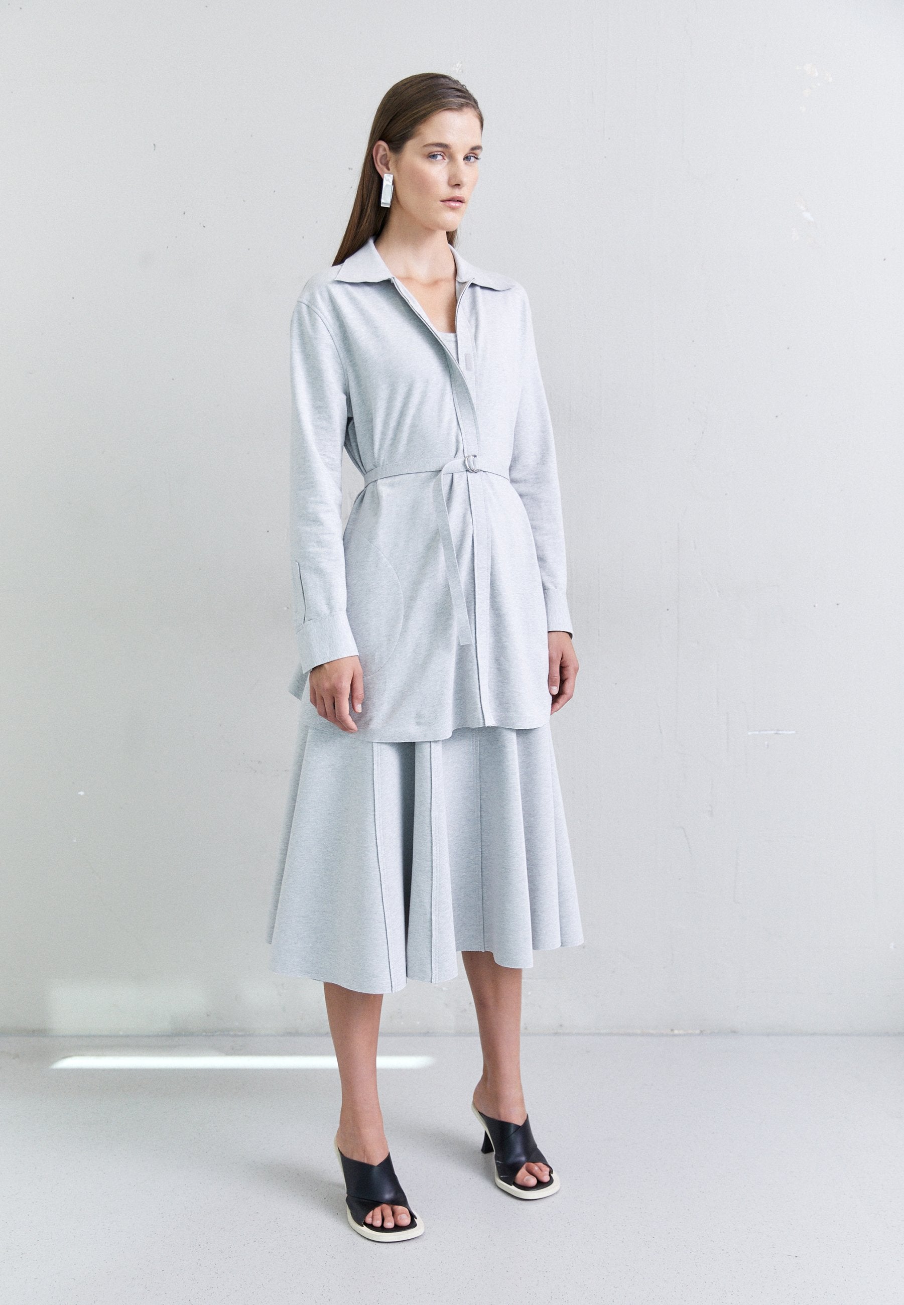 Norma Kamali BOYFRIEND LINE MINI DRESS