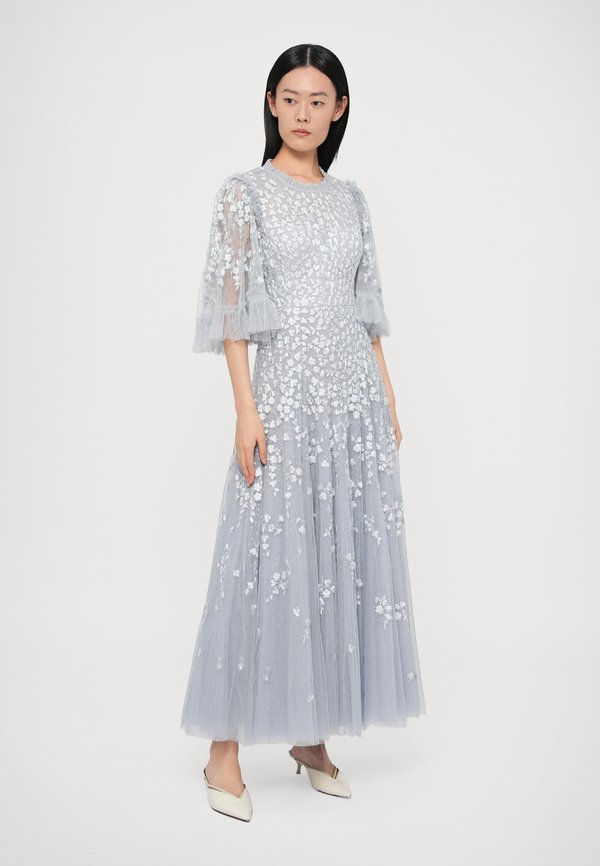 Needle & Thread SCATTER BLOSSOM ROUND NECK GOWN